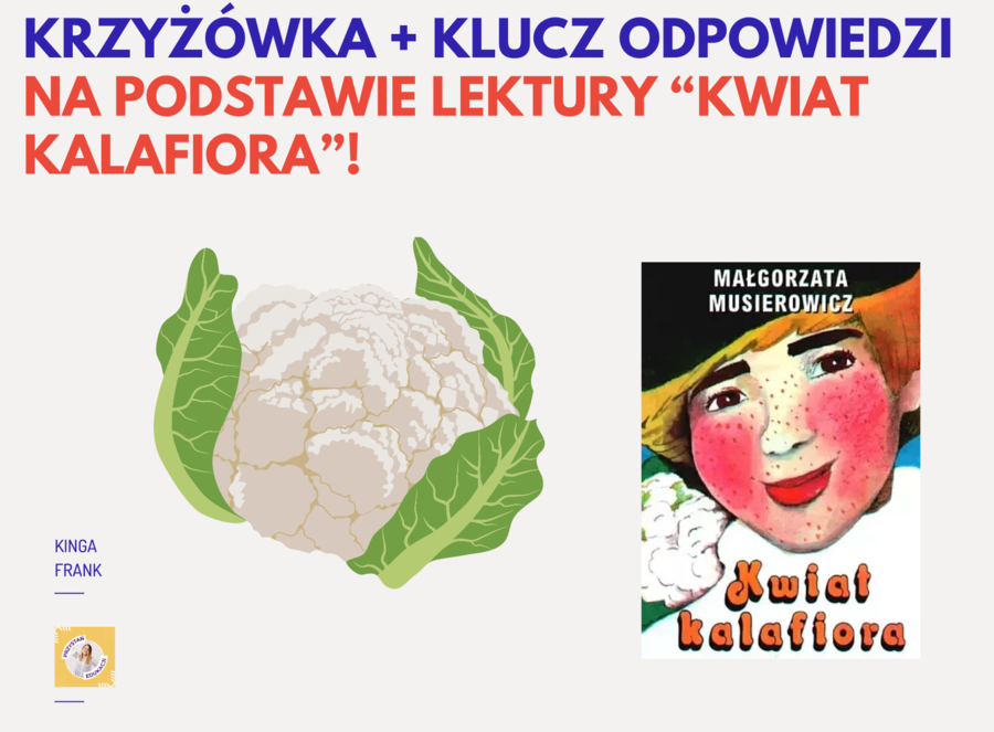 📚 Krzyżówka z lektury „Kwiat Kalafiora” 📝