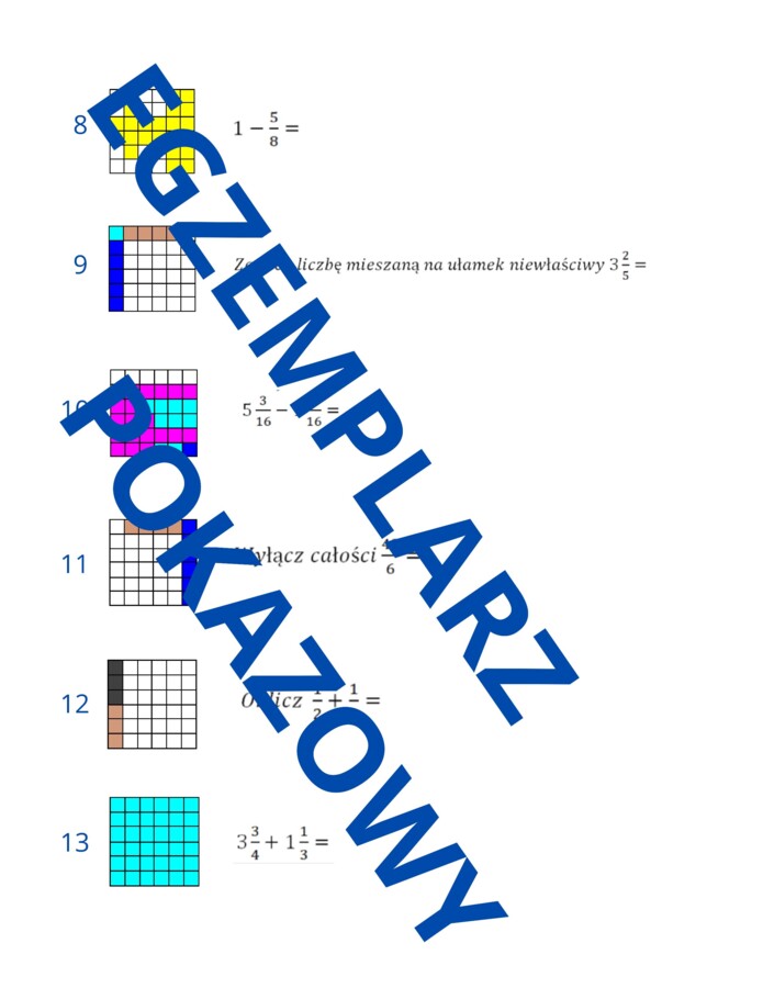 UŁAMKI ZWYKŁE-KODOWANIE