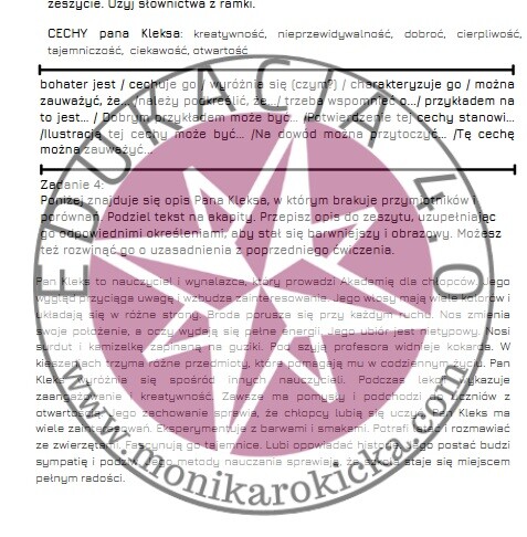 Opis Pana Kleksa_ćwiczenia redakcyjne