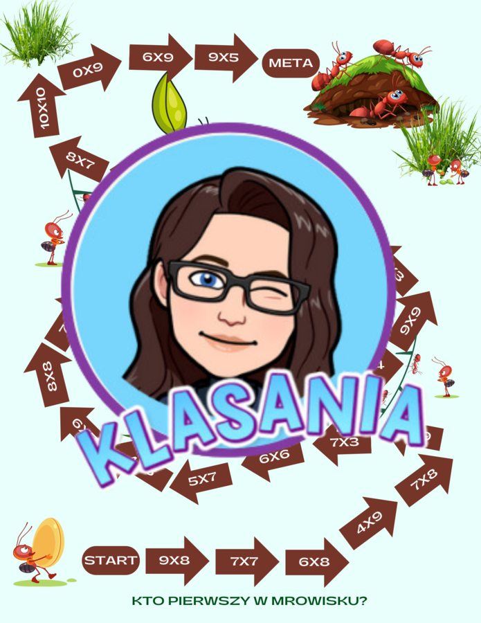 Wiosenne mnożenie- do 30,50,100. Gry planszowe.