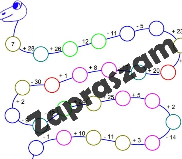 Matematyczny wąż do 100