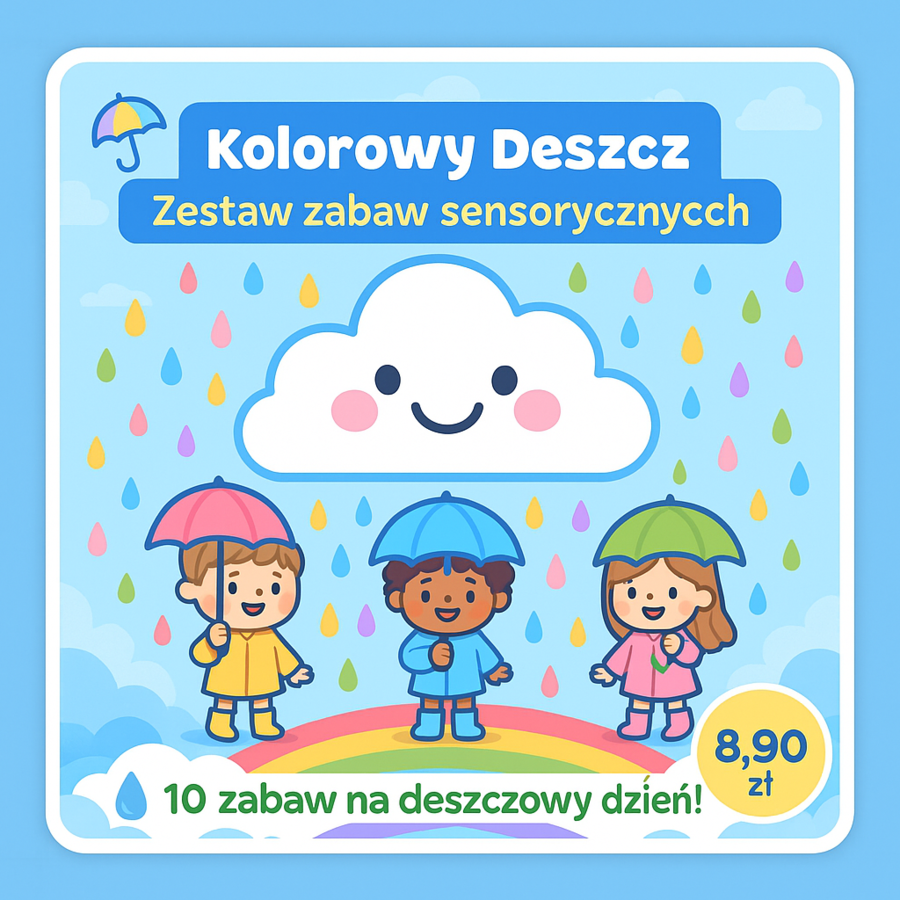 Kolorowy Deszcz – zestaw zabaw sensorycznych