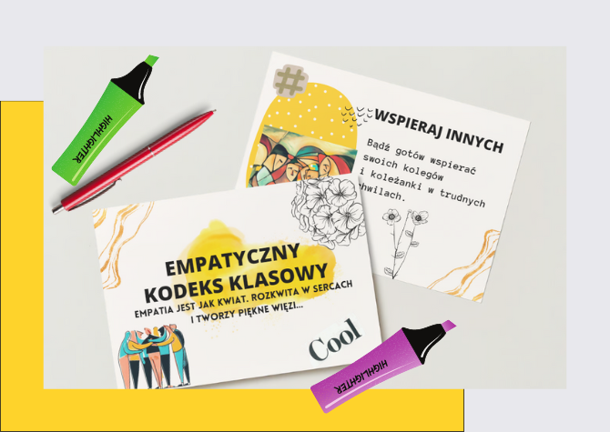 Empatyczny kodeks klasowy- gazetka+prezentacja na zajęcia.