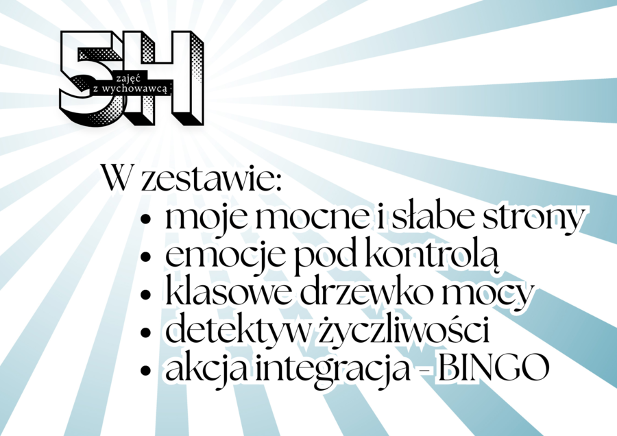 Paczka CIEKAWYCH aktywności na 5 h zajęć z wychowawcą - karty pracy (pdf)