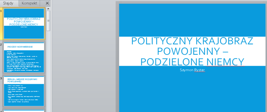 Podzielone Niemcy - prezentacja