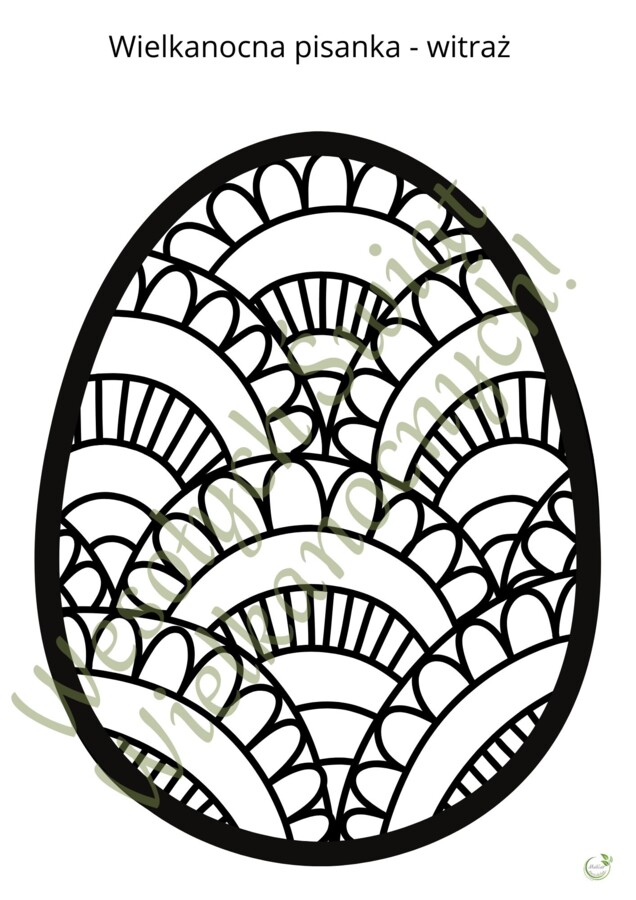 Wielkanocne pisanki - kolorowanki - witraże dla wielu grup wiekowych