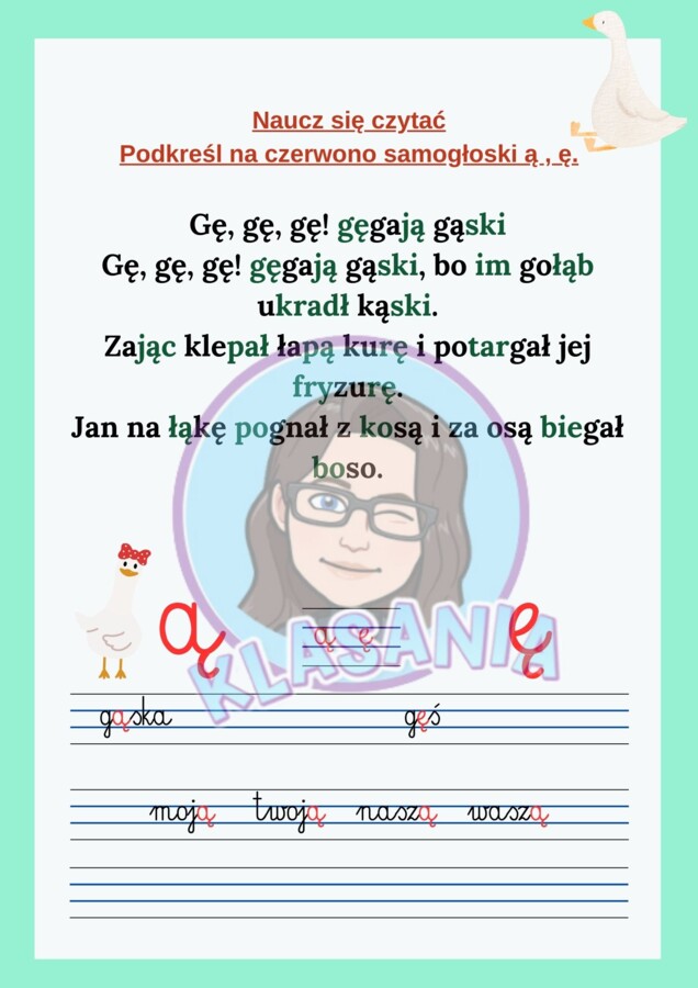 Dodatkowe karty pracy- klasa 1 - marzec 1