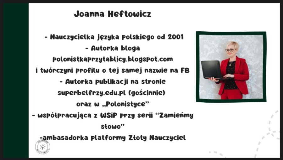 Jak uatrakcyjnić lekcje języka polskiego? Sprawdzone pomysły, aktywizujące materiały i kreatywne metody – webinar Asi Heftowicz