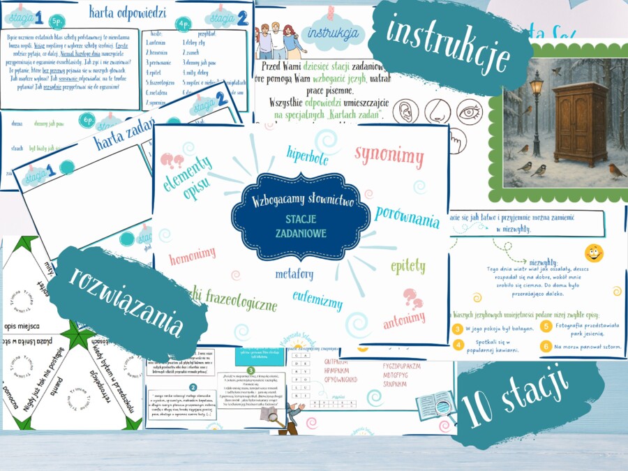 Wzbogacamy słownictwo- stacje zadaniowe