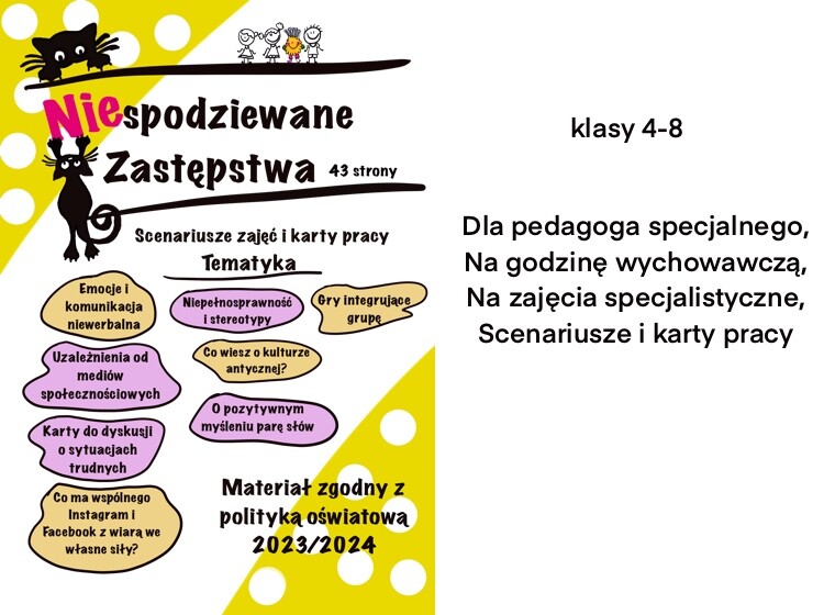 Scenariusze i karty pracy na zastępstwa, godzinę wychowawczą
