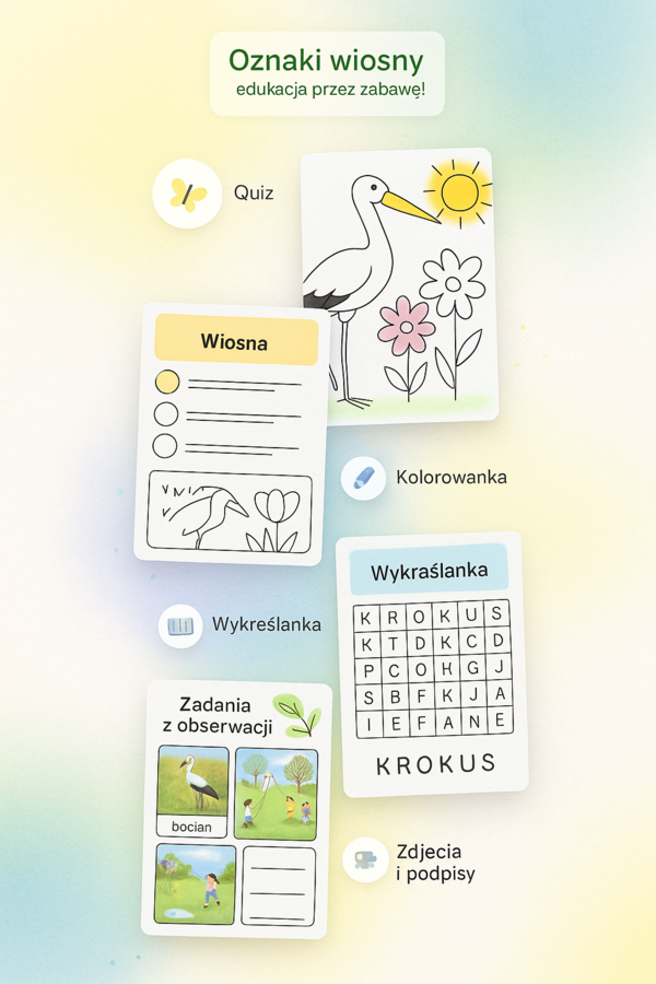 Karta pracy „Oznaki wiosny”