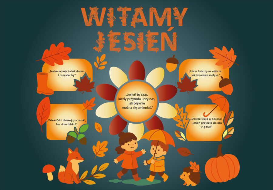 Gazetka jesienna na tablicę