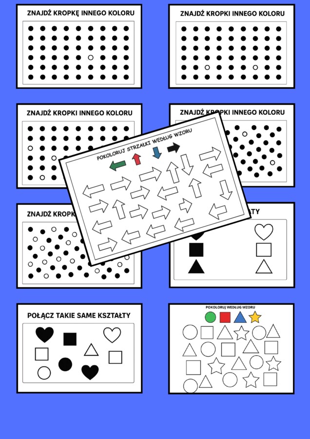 🖤10 KART PRACY DLA UCZNIA SŁABOWIDZĄCEGO 🖤