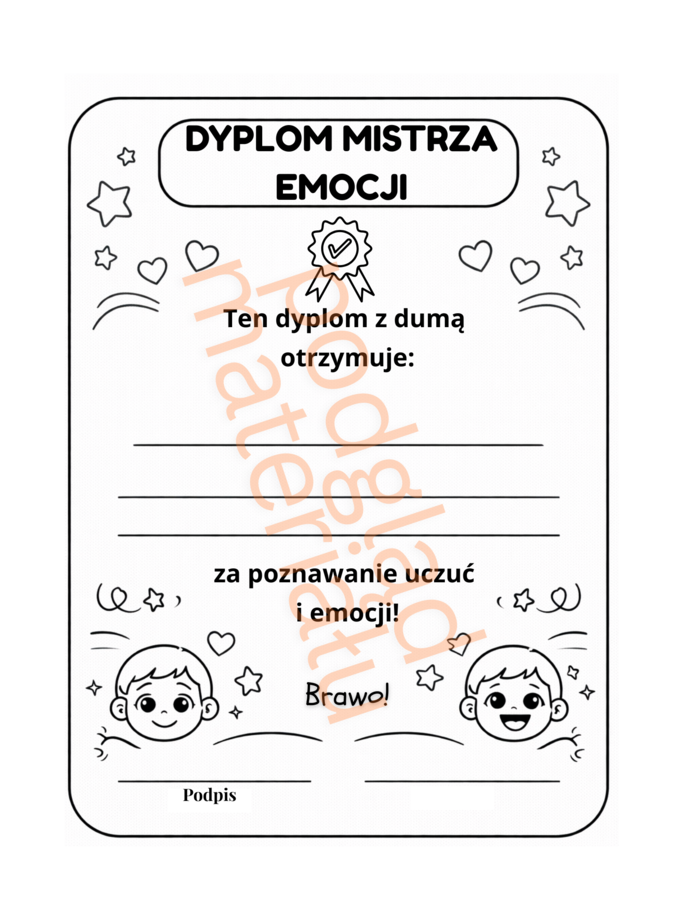 Emocje i uczucia dla dzieci – kolorowanka edukacyjna i karty pracy | 51 stron PDF