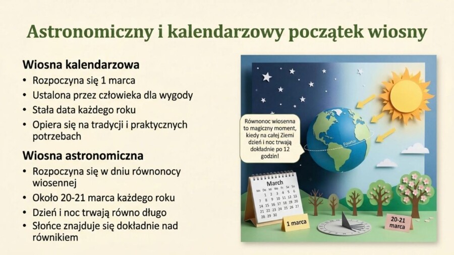 Wiosna - prezentacja, gazetka szkolna, materiały