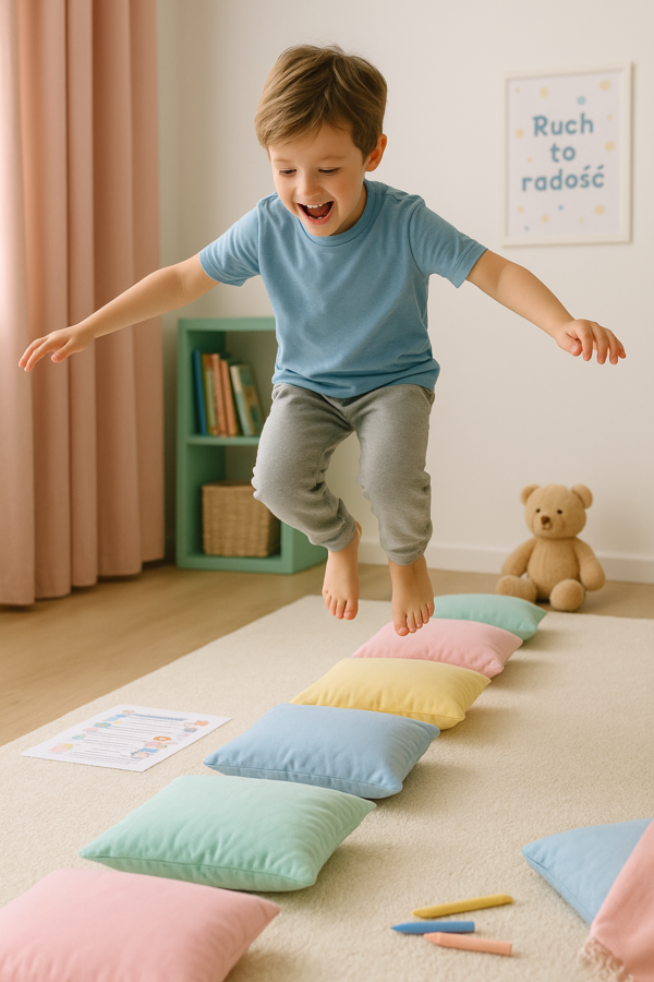 Tor przeszkód z poduszek