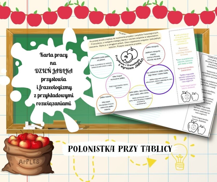 Dzień jabłka – frazeologia, przysłowia + propozycja rozwiązań