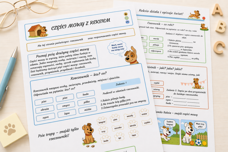 Części mowy z Reksiem