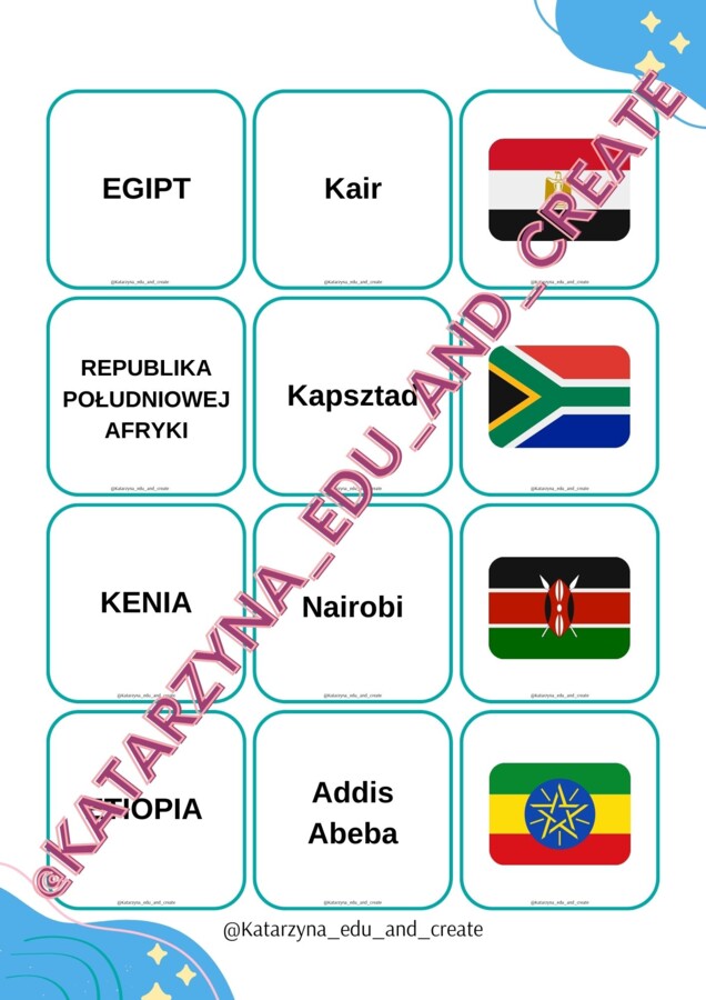 Memory - 3 w 1 - państo-stolica-flaga