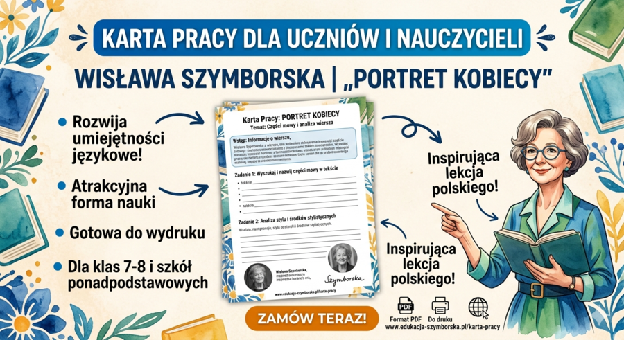Środki stylistyczne - "Portret kobiecy" Wisława Szymborska