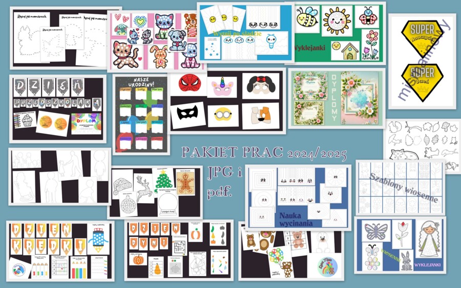 WIELKI PAKIET EDUKACYJNY DO PRZEDSZKOLA – NA CAŁY ROK!