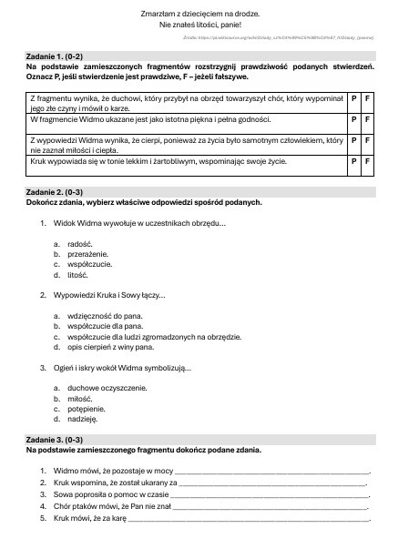 Lektury na korepetycjach - zestaw dla korepetytorów pracujących z uczniami do E8