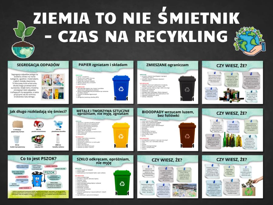Zestaw edukacyjny: „Ziemia to nie śmietnik – czas na recykling!”
