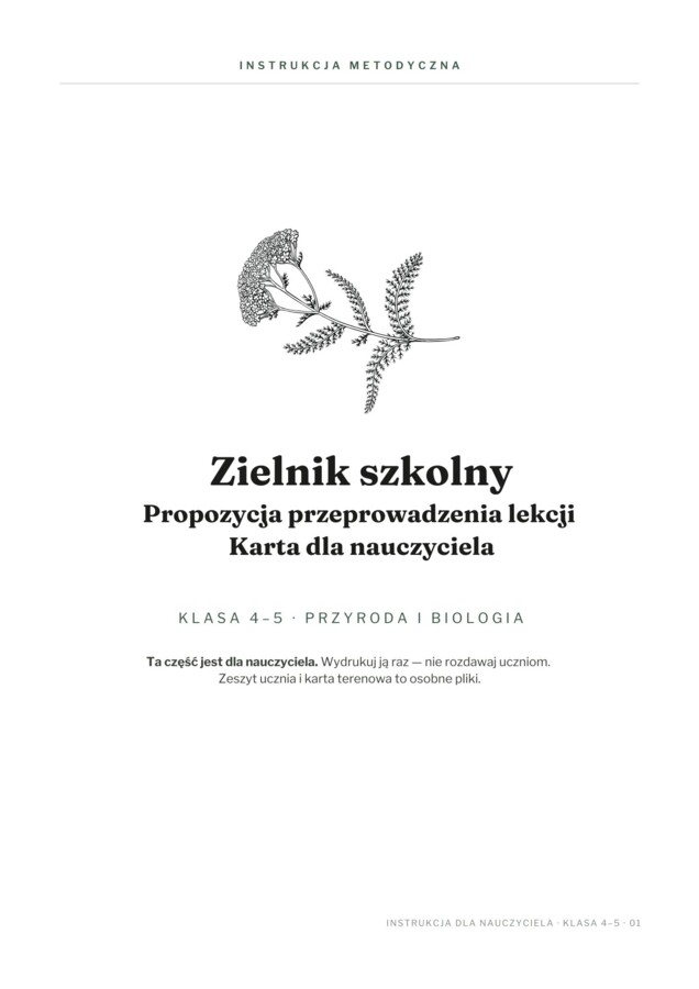 Zielnik szkolny – klasy 4–5 | przyroda i biologia