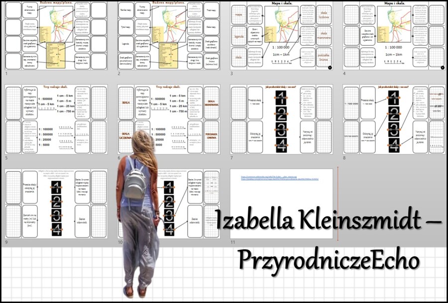 Notatka okienkowa/stacja zadaniowe/notatka/notatka graficzna/karta pracy/sketchnotka „Mapa i skala”, „Odległości na mapie i w terenie” w pdf. Geografia 5, dział „Mapa Polski”. Materiał wykonany na podstawie podręcznika z wydawnictwa Nowa Era – nowość 202