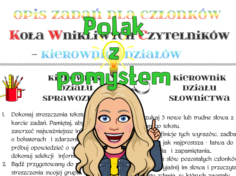 Koło Wnikliwych Czytelników - materiały