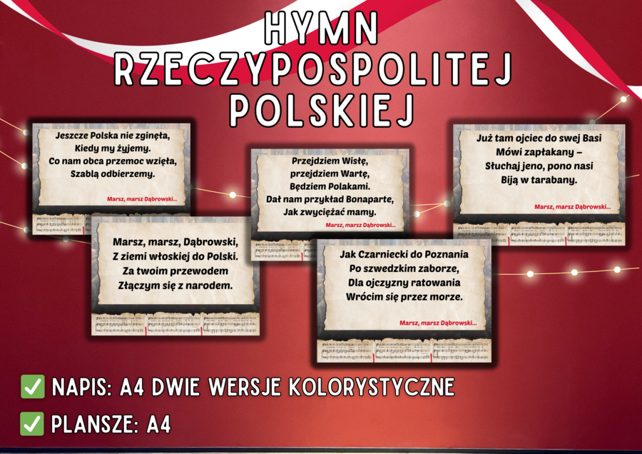 HYMN POLSKI - PLANSZE