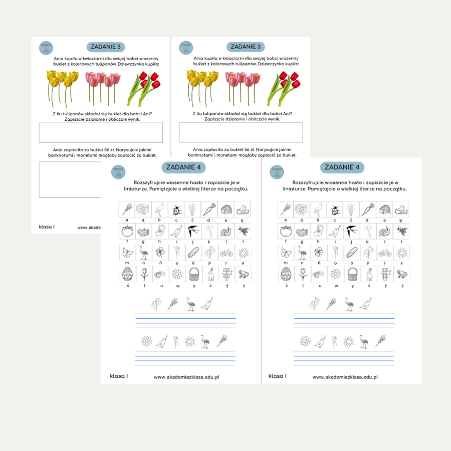 WIOSENNE STACJE ZADANIOWE dla 1 klasy