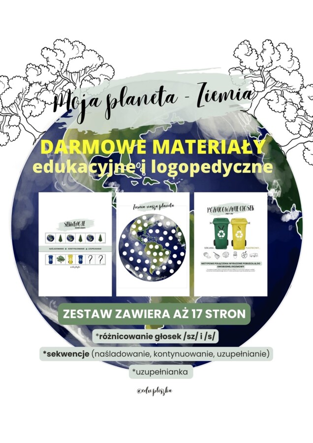 Moja Planeta Ziemia - materiały edukacyjne i logopedyczne