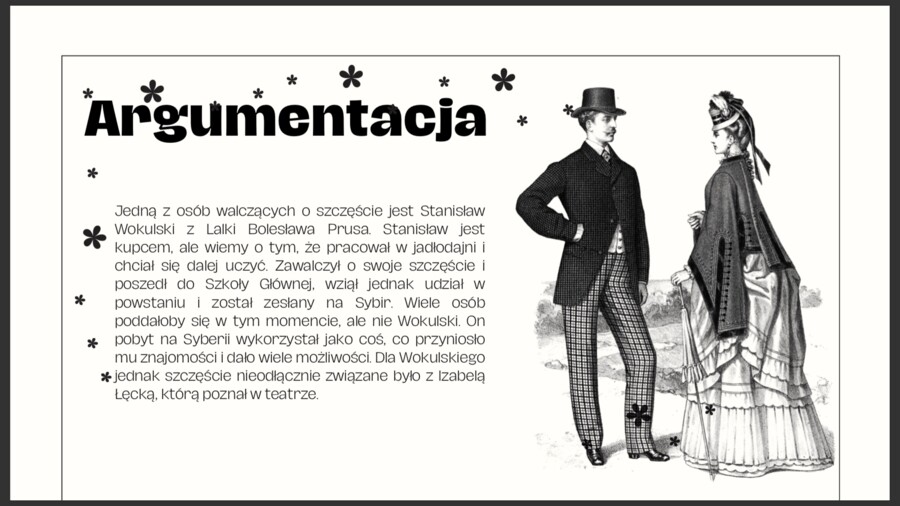 Motyw walki człowieka o własne szczęście.