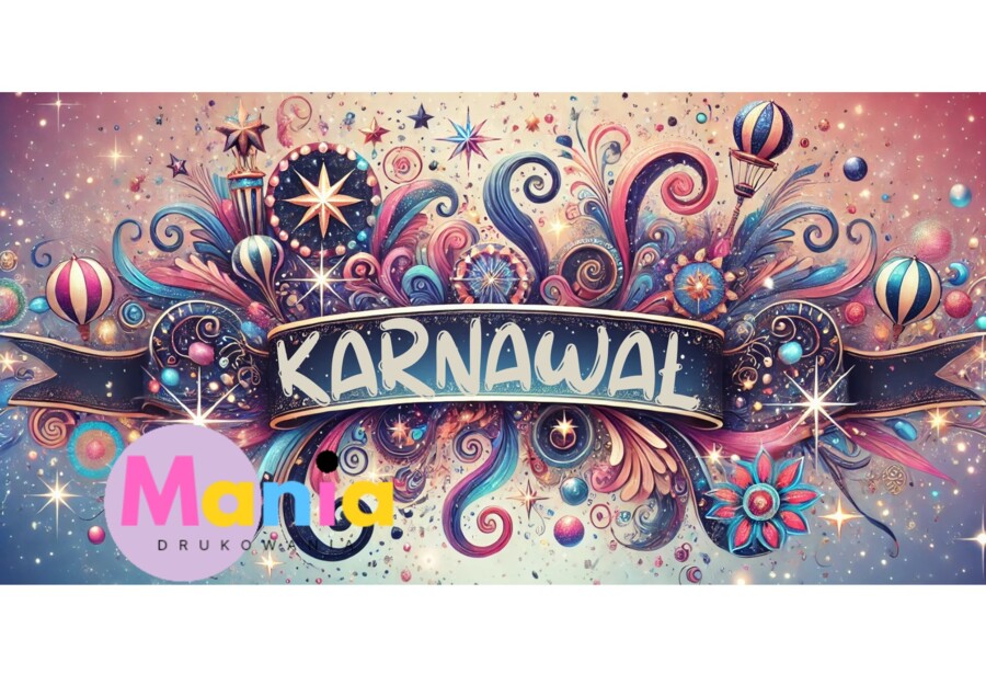 Karnawał/ Bal Karnawałowy - banery i ozdoby sali