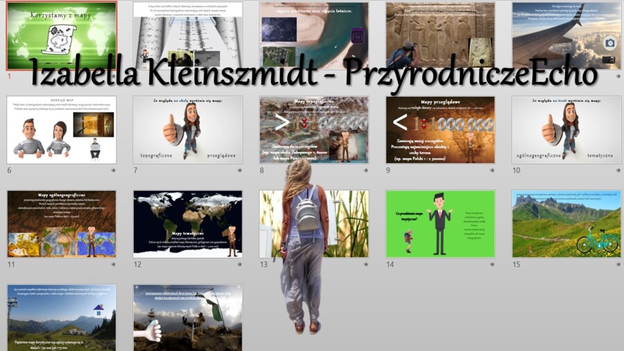 Geograficzna prezentacja w power point do tematu „Korzystamy z mapy”. Oblicza geografii I, poziom podstawowy, dla liceum ogólnokształcącego i technikum. Geografia I