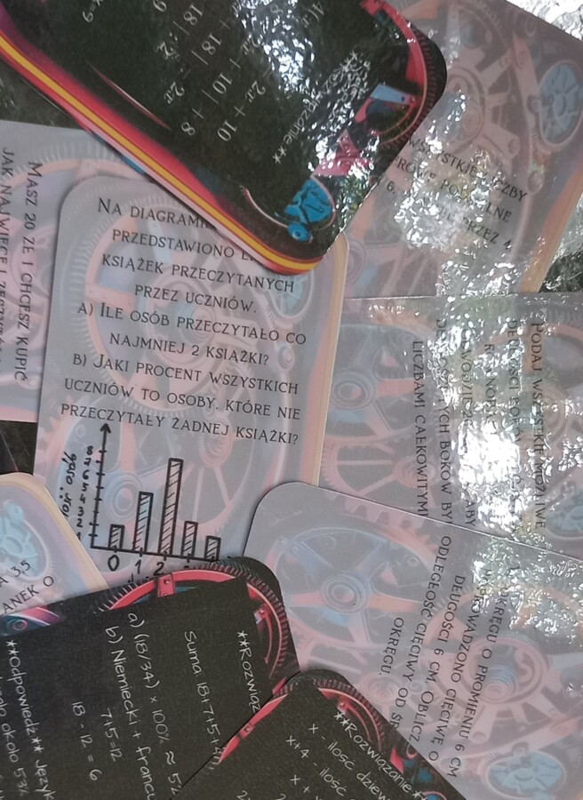 Fiszki E8 matematyka - zestaw IV - zadania otwarte