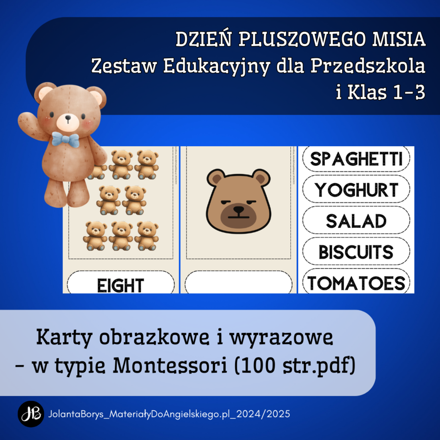 DZIEŃ PLUSZOWEGO MISIA Zestaw Edukacyjny dla Przedszkola i Klas 1-3 / TEDDY BEAR DAY