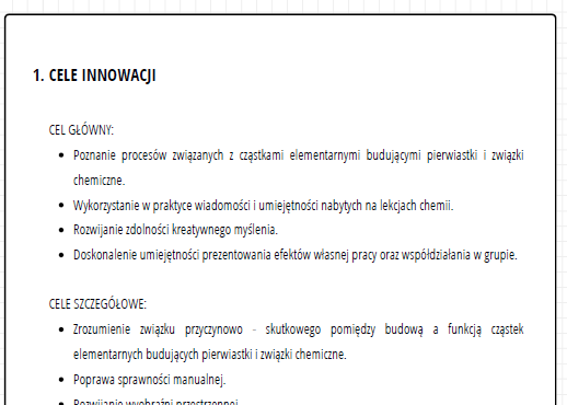 Innowacja pedagogiczna modelowanie w chemii canva chemia