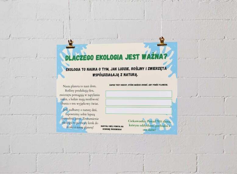 Plakaty edukacyjne. Cykl życia roślin i zwierząt. Różnorodność biologiczna. Jak chronić środowisko? Pięć zasad ekologii.