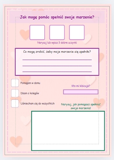 Projekt „Moje marzenie świąteczne” – mini książeczka