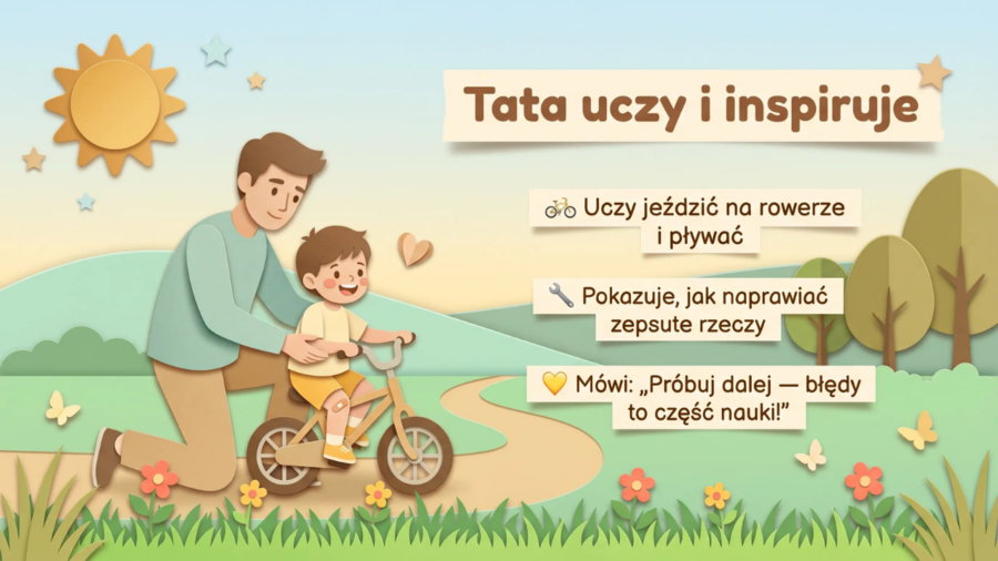 Dzień Ojca – prezentacja edukacyjna lub gazetka szkolna z historią, ciekawostkami, wierszem i pomysłami na prezent