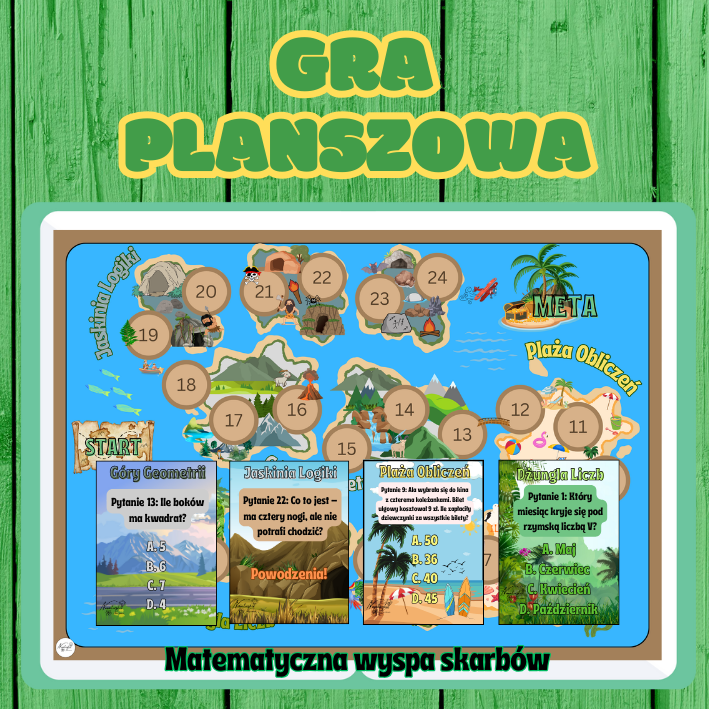 Gra planszowa „Matematyczna Wyspa Skarbów”