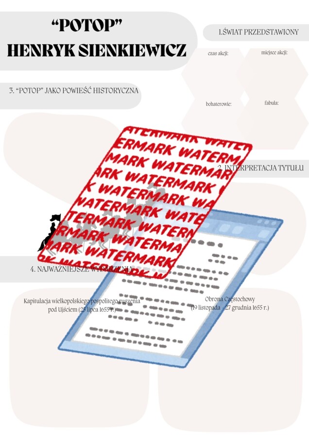 📒Notatnik maturalny – Pozytywizm (wprowadzenie, Lalka, Potop, Zbrodnia i kara)