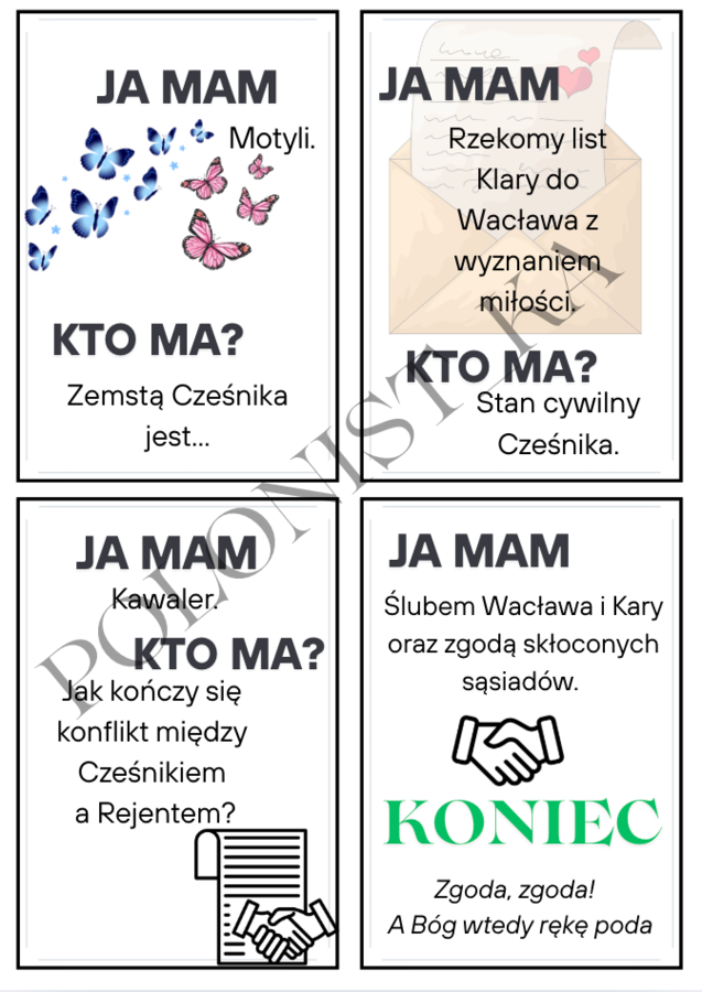 Ja mam... Kto ma... "Zemsta" Aleksander  Fredro