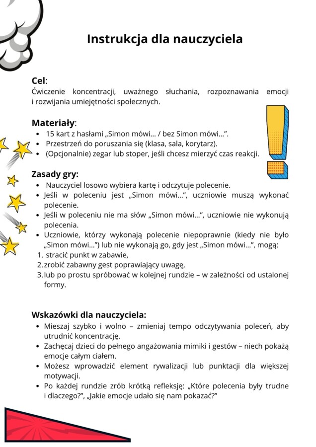 Simon mówi - emocje - 15 bloków tematycznych