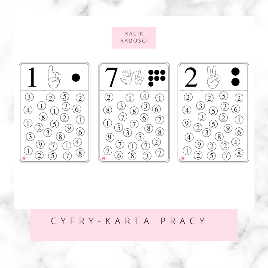 Cyfry - karta pracy
