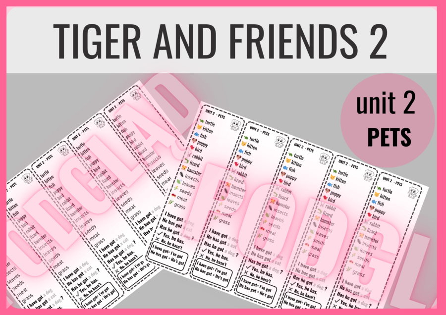 Tiger and Friends 2 unit 2 – zakładki do książki