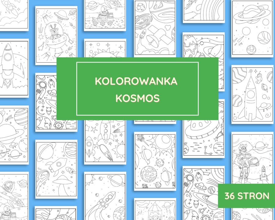 KOSMOS - zestaw kolorowanek 36 stron