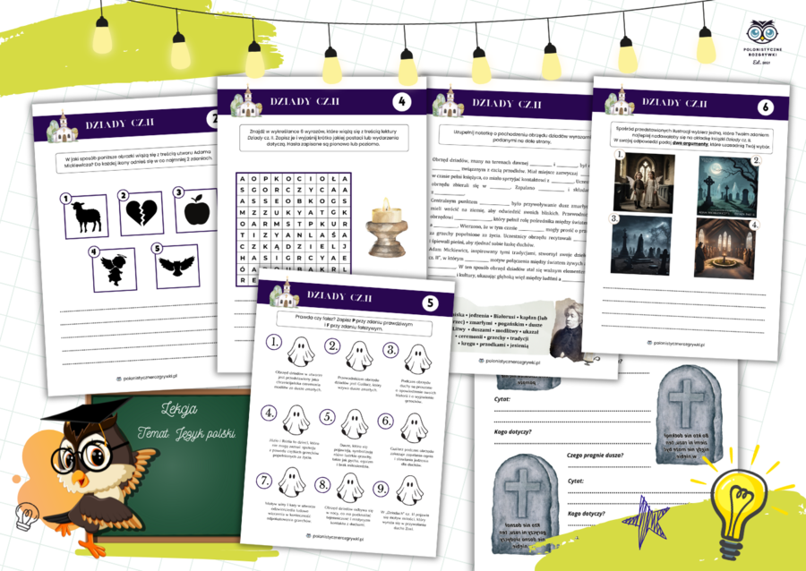 Dziady cz. II. Stacje zadaniowe. Lektura obowiązkowa. Egzamin ósmoklasisty